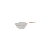 CHEF INOX STRAINER-MEDIUM S/S MESH 180mm WOOD HDL