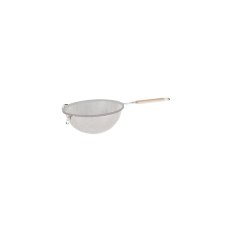 CHEF INOX STRAINER-MEDIUM S/S MESH 200mm WOOD HDL
