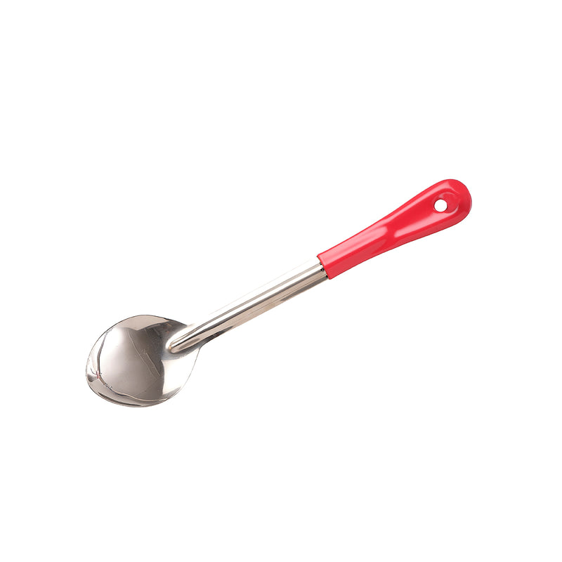 CHEF INOX BASTING SPOON SOLID S/S 100x70x330mm RED HDL