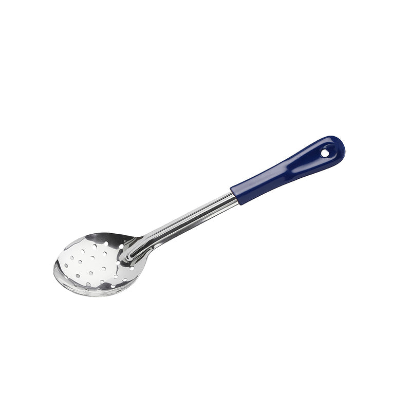CHEF INOX BASTING SPOON PERFORATED S/S 330mm BLUE HDL