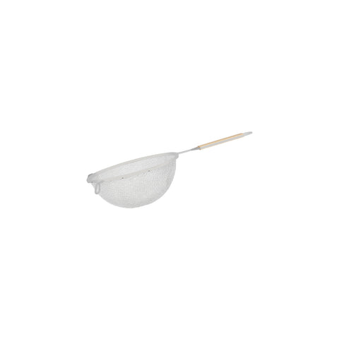 CHEF INOX STRAINER-DOUBLE S/S MESH 200mm WOOD HDL