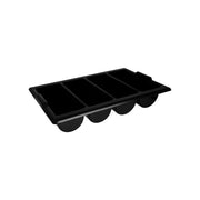 CHEF INOX CUTLERY BOX BLK 4 COMPARTMENT L550xW330xH100mm - Hospitality Connect