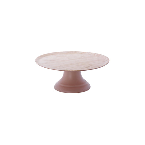CHEF INOX CAKE PLATE w/STAND MELAMINE 297x110mm WOOD GRAIN