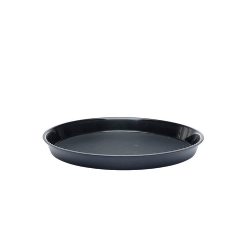 CHEF INOX ROUND BAR TRAY NON SLIP PP BLACK 360x39mm