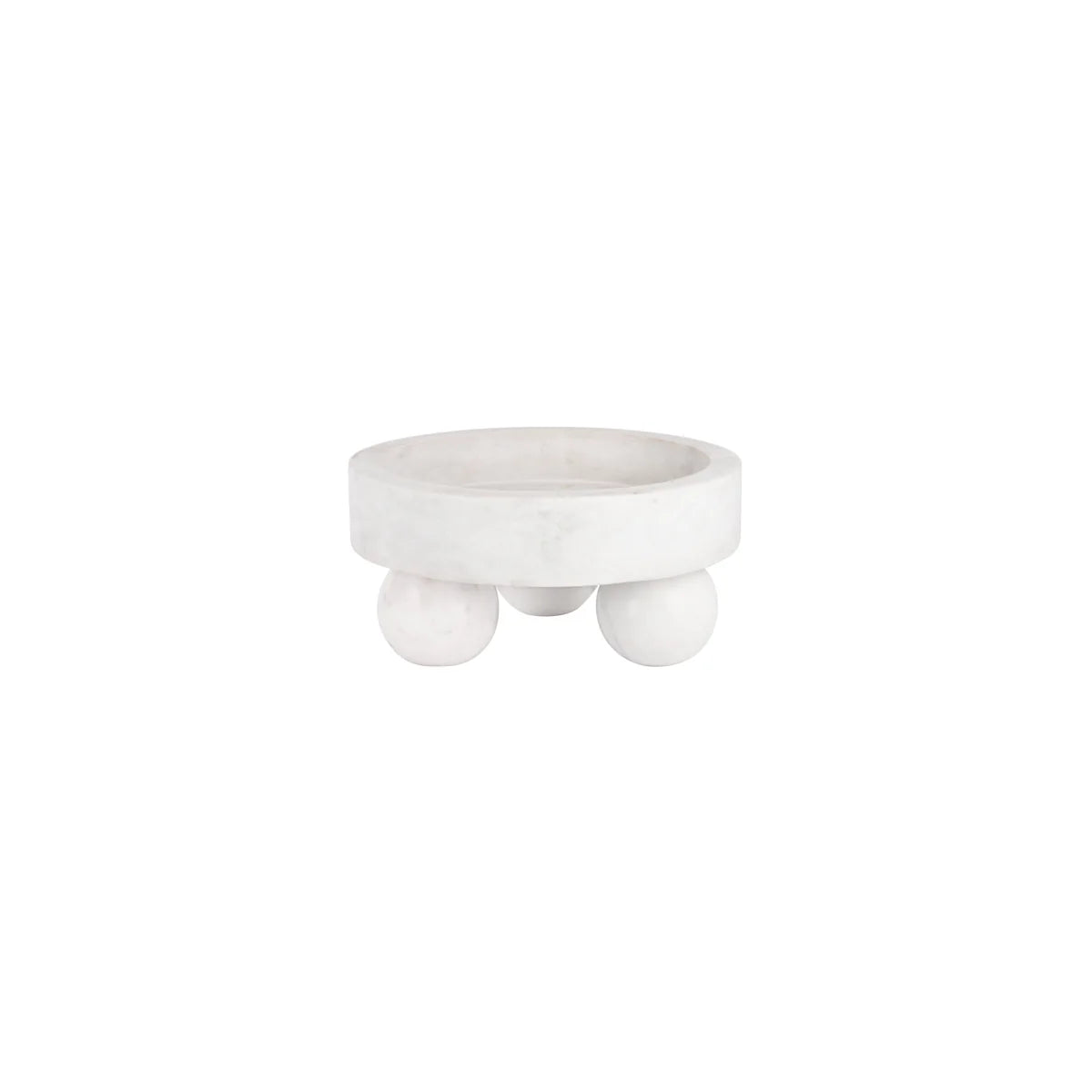 CHEF INOX SERVE ROUND DISPLAY BOWL MARBLE BALLFEET 250x118mm - Hospitality Connect