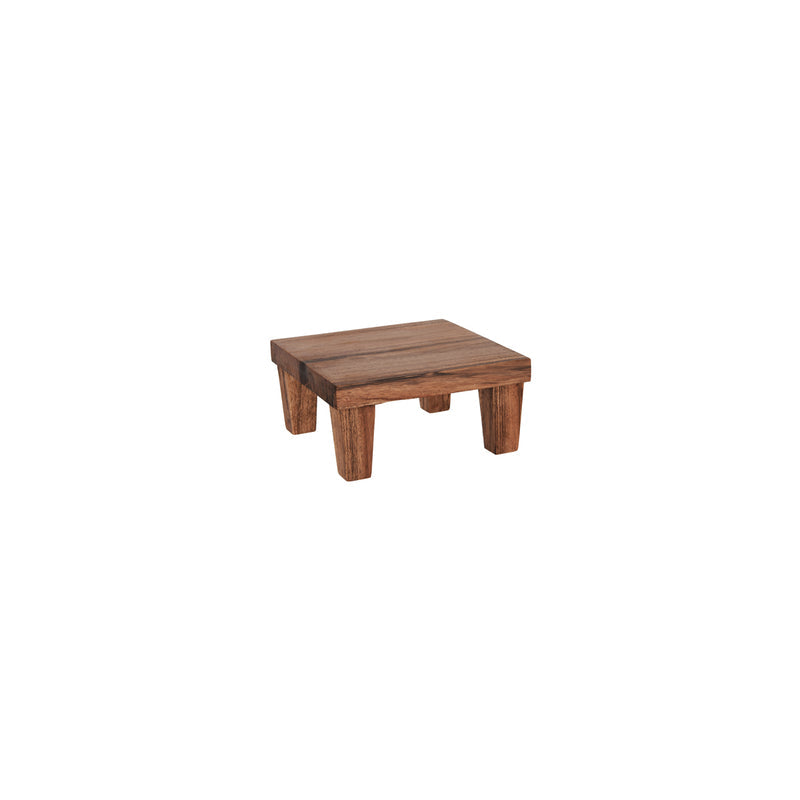 CHEF INOX SERVE SQR STAND ACACIA 210x210x100mm