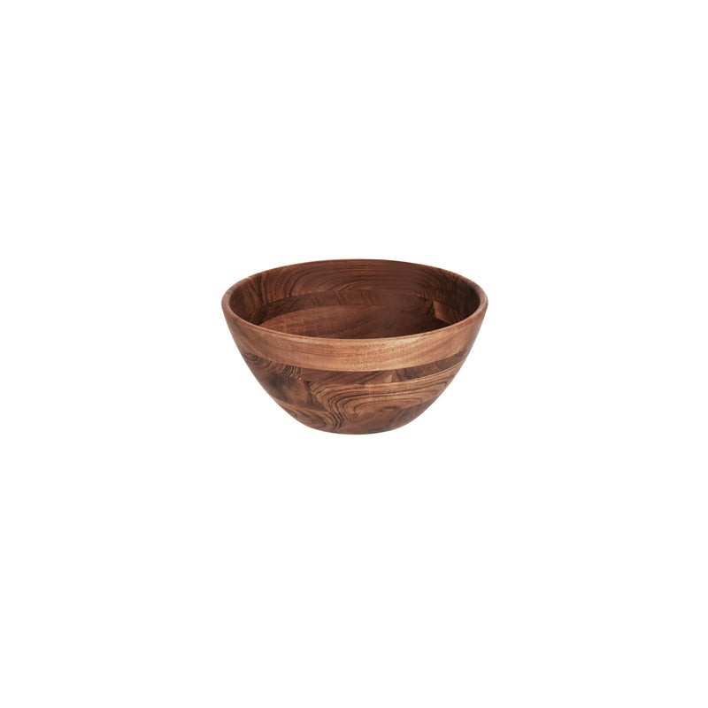 CHEF INOX SERVE OVAL SERVER w/LEGS ACACIA 710x150x80mm