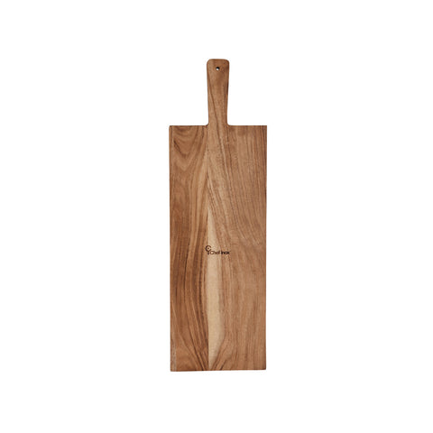 CHEF INOX SERVE PADDLE BOARD w/BLACK ACACIA 610x190x25mm