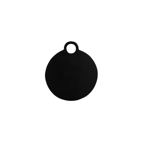 CHEF INOX SERVE RND BOARD BLK w/LOOP HDL ACACIA 405x355x25mm