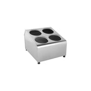 Chef Inox Cutlery Cylinder Holder S/S 4 Hole 2x2 Dia104mm - Hospitality Connect
