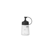 Chef Inox soft squeeze bottle with black cap, 180ml, used for sauces or dressings, featuring a flexible plastic body.