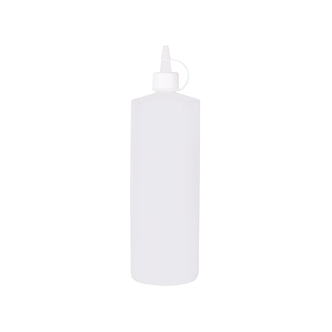 CHEF INOX SQUARE WIDE MOUTH SQUEEZE BOTTLE GRAD 1.0lt CLEAR - Hospitality Connect