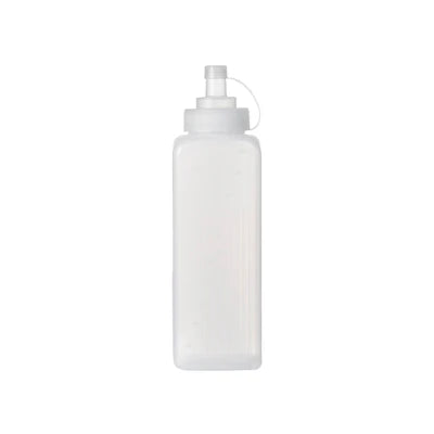 Chef Inox Square Wide Mouth Squeeze Bottle Grad 1.0lt Clear
