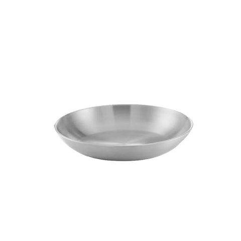 Chef Inox round aluminum serving bowl for seafood, 300x40mm, with a polished finish and sturdy construction.