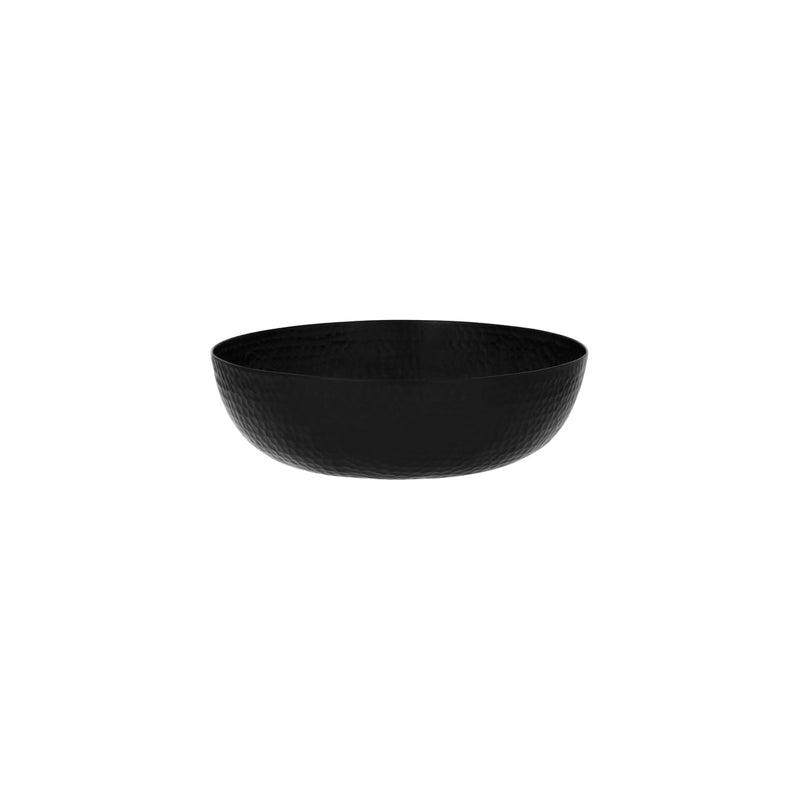 CHEF INOX ROUND SERVING/SEAFOOD BOWL HAMMERED 250mm BLACK