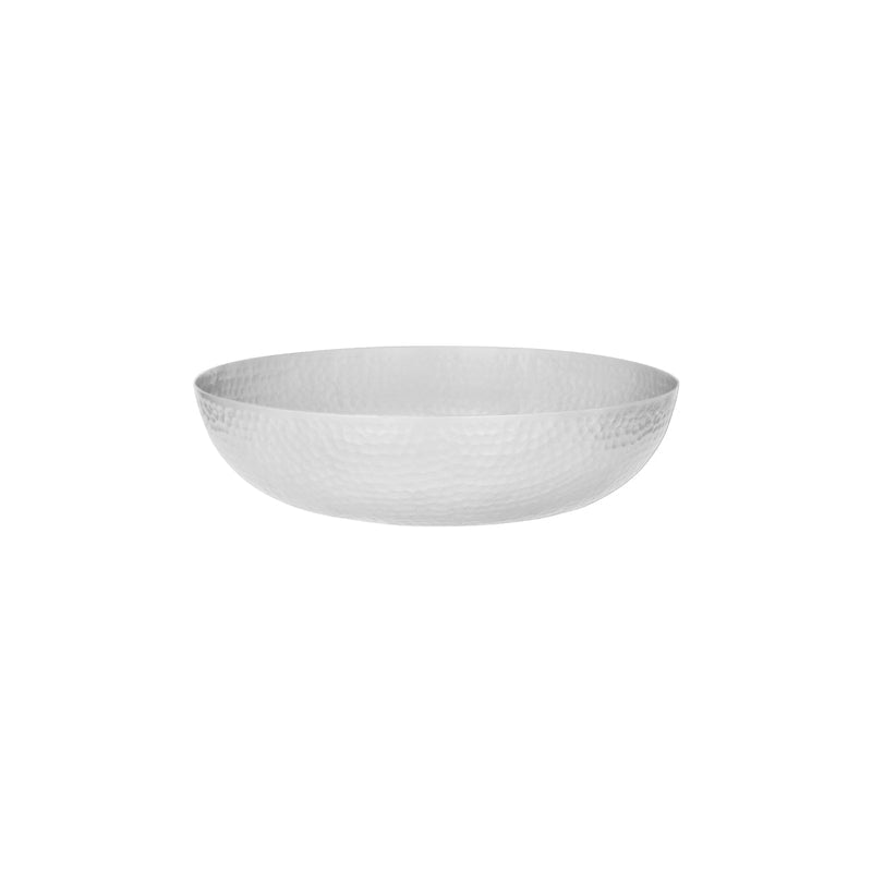 CHEF INOX ROUND SERVING/SEAFOOD BOWL HAMMERED 300mm SATIN