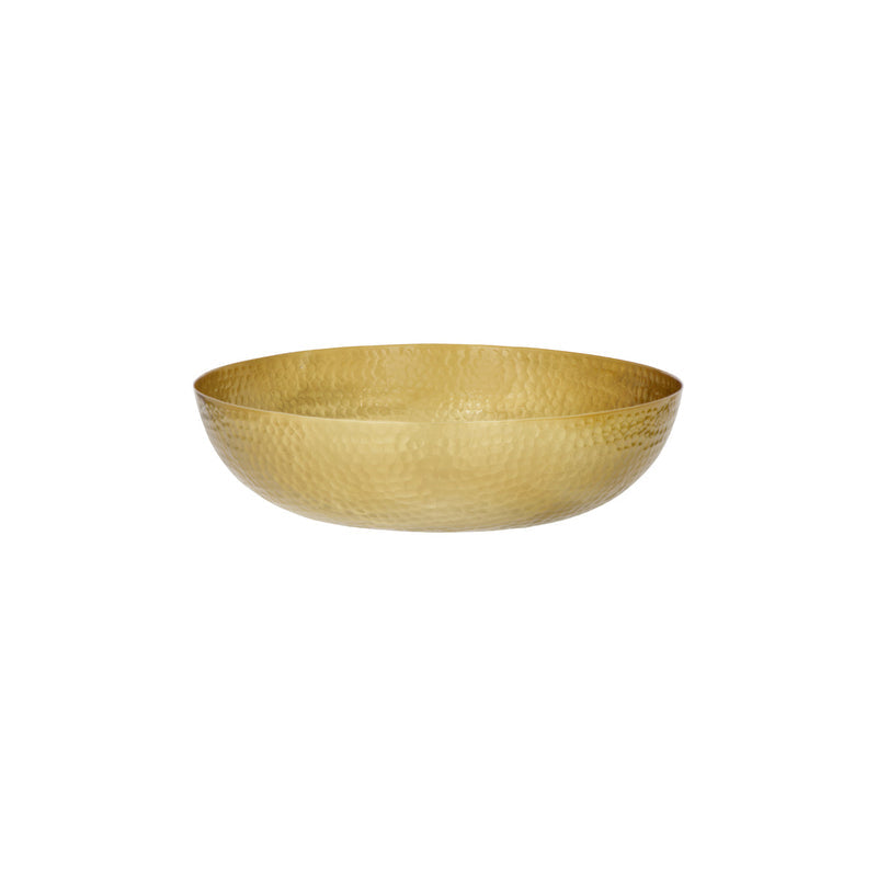 CHEF INOX ROUND SERVING/SEAFOOD BOWL HAMMERED 300mm BRASS
