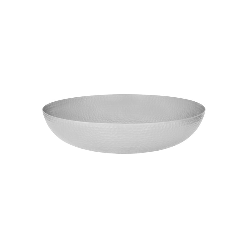 CHEF INOX ROUND SERVING/SEAFOOD BOWL HAMMERED 350mm SATIN
