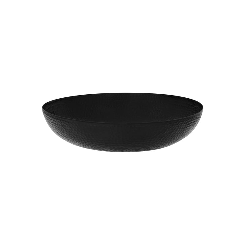 CHEF INOX ROUND SERVING/SEAFOOD BOWL HAMMERED 350mm BLACK