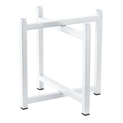 Chef Inox serve riser stand in white, 250x250x200mm, used as a display stand for food presentation or catering setups.