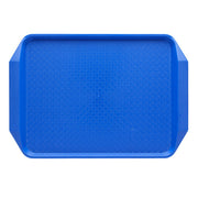 Blue Chef Inox rectangular fast food serving tray, polypropylene, 425x300x35mm, durable and lightweight for food presentation.