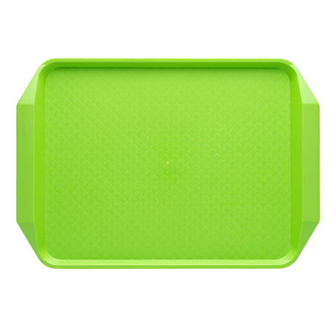 Green Chef Inox rectangular fast food serving tray, 425x300x35mm, sturdy plastic food tray for catering or display.
