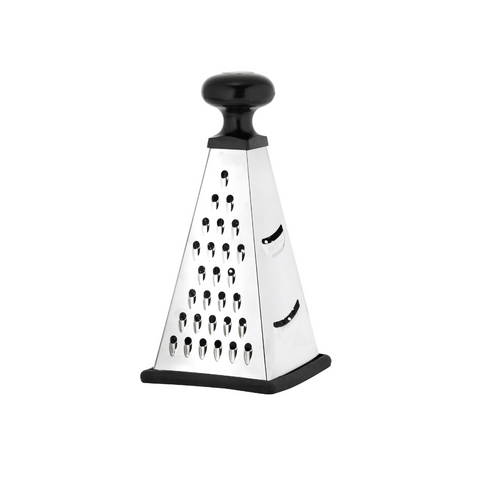 CHEF INOX 4 SIDED PYRAMID GRATER RUBBER BASE SS/PP 105x223mm