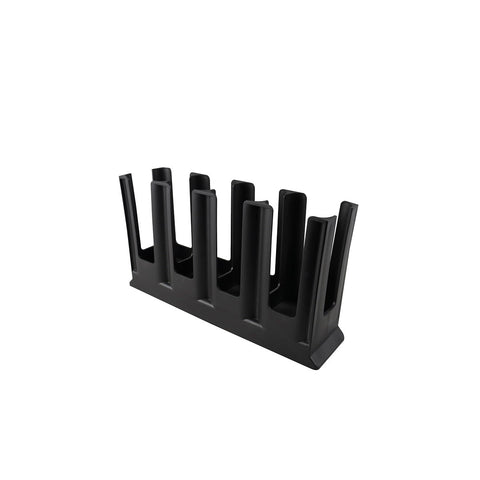 CHEF INOX 4-COMP HORIZONTAL CUP ORGANISER 252x475x12mm BLACK - Hospitality Connect
