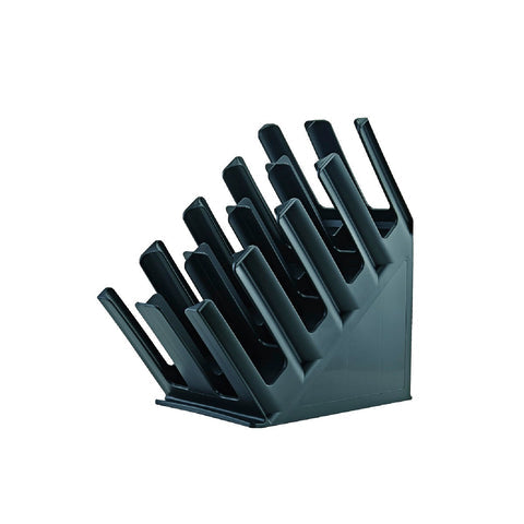 CHEF INOX 8-COMP VERTICAL CUP ORGANISER 440x370x450mm BLACK - Hospitality Connect