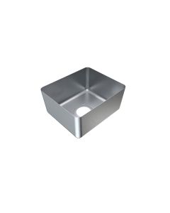 Hand fabricated 3Monkeez stainless steel bowls, 1.2mm 304 grade, with a polished finish, measuring 305x355x170mm.