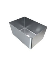 3Monkeez 1.5mm hand-fabricated 304 grade stainless steel bowl from the gastronorm range, 90mm outlet, 350x510x250mm size