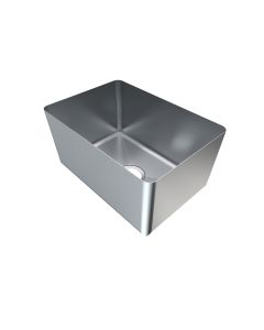 3Monkeez 1.5mm 304 grade hand-fabricated gastronorm bowl with 90mm outlets, measuring 400x510x250mm.