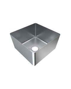 3Monkeez 1.5mm 304 grade hand-fabricated gastronorm bowl with 90mm outlets, measuring 450x450x250mm for professional kitchen use.