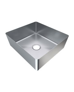 3Monkeez 1.5mm 304 grade hand-fabricated gastronorm bowl with 90mm outlets, measuring 560x510x200mm, for professional kitchen use.