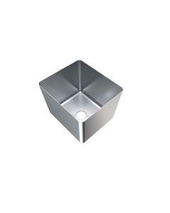 3Monkeez 1.5mm 304 grade hand-fabricated gastronorm bowl with 90mm outlet, 400x350x300mm, durable stainless steel kitchen sink bowl