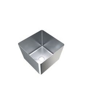 3Monkeez 1.5mm 304 grade hand-fabricated gastronorm bowl with 90mm outlets, measuring 400x400x300mm, stainless steel kitchenware