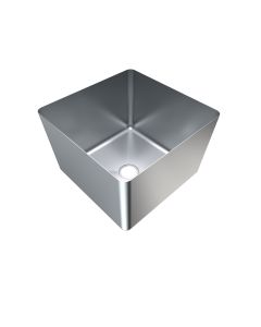 3Monkeez 1.5mm 304 grade hand-fabricated sink bowl with 90mm outlets, 450x450x300mm size, in stainless steel for professional kitchens