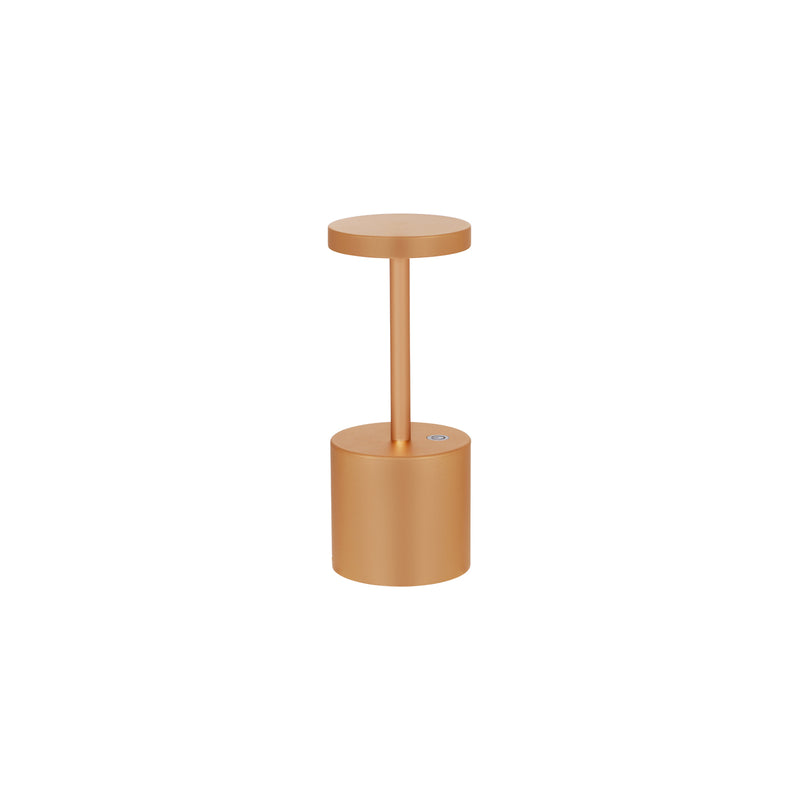 TABLEKRAFT CHARLOTTE CORDLESS TABLE LAMP LED 200mm GOLD