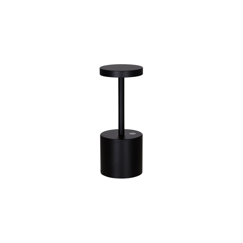 TABLEKRAFT CHARLOTTE CORDLESS TABLE LAMP LED 200mm BLACK