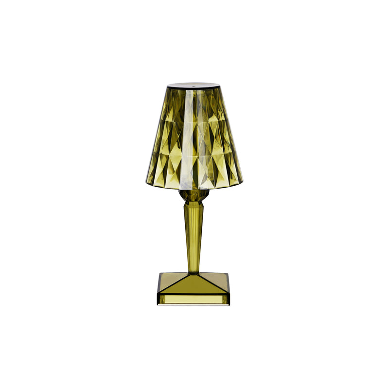 TABLEKRAFT CRYSTAL CORDLESS TABLE LAMP LED 120x260mm GREEN