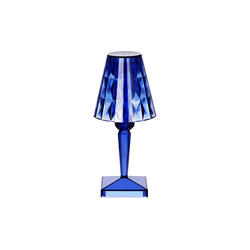 TABLEKRAFT CRYSTAL CORDLESS TABLE LAMP LED 120x260mm BLUE
