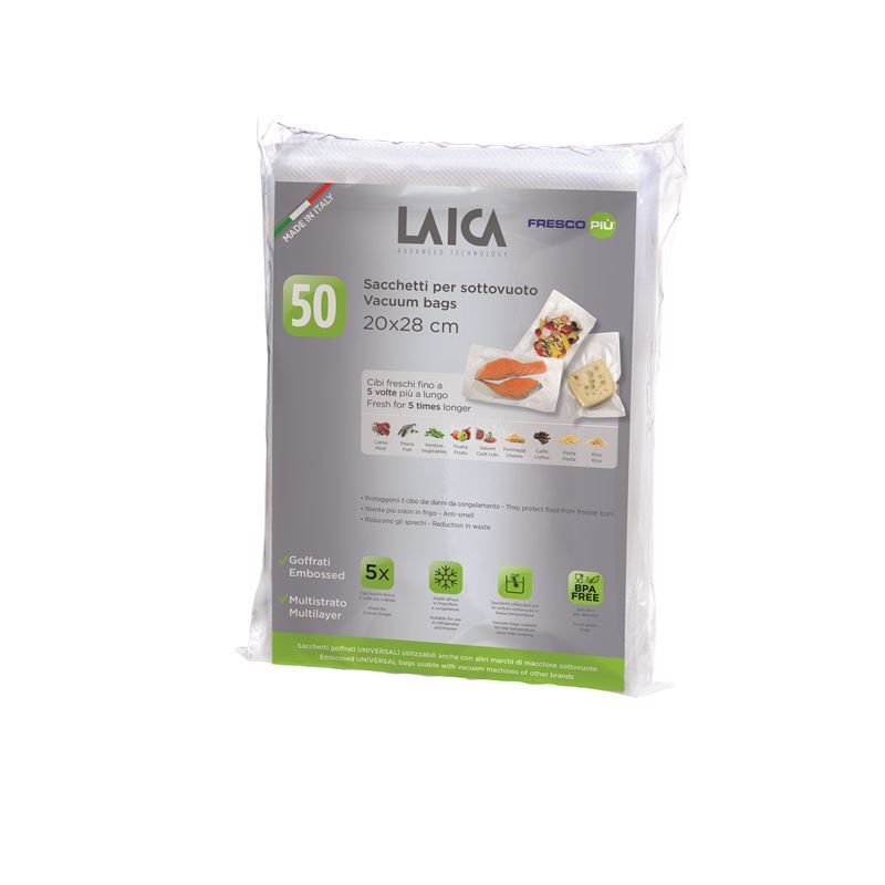 Laica Vacuum Bags - Pack of 50 (20 x 28cm) 10008 - Hospitality Connect