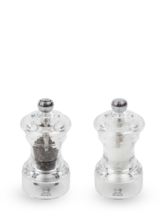 PEUGEOT  Duo Pepper & Salt Mill  Transparent - 10cm