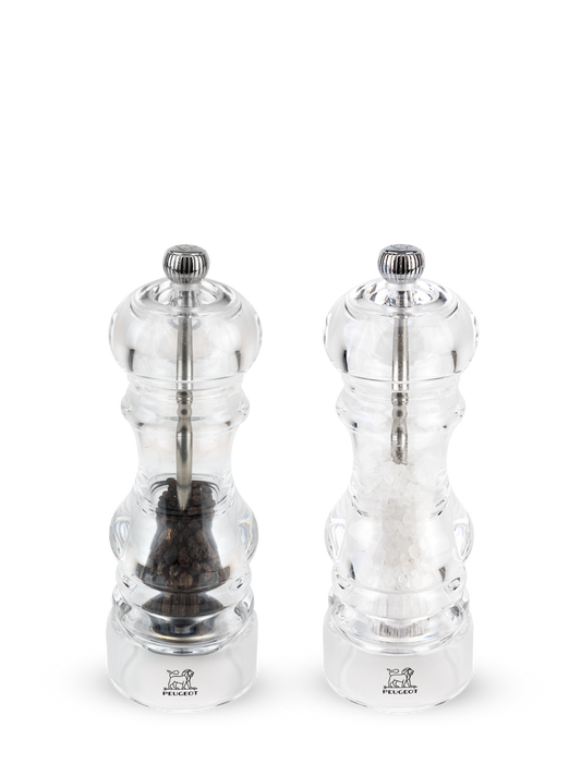 PEUGEOT Duo Pepper & Salt Mill  Transparent - 18cm - Hospitality Connect