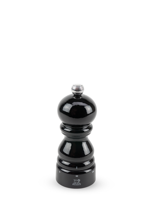 PEUGEOT Salt Mill Zirlion Lacquered Black Beechwood - 12cm - Hospitality Connect