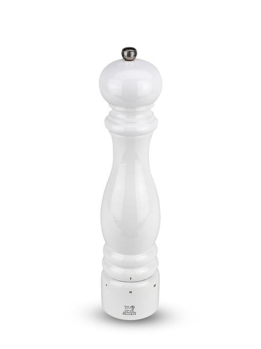 PEUGEOT Salt Mill Lacquered White Beechwood - 30cm - Hospitality Connect