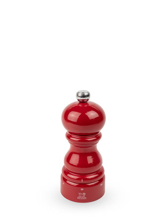 PEUGEOT Salt Mill Zirlion Lacquered Red Passion Beechwood - 12cm - Hospitality Connect