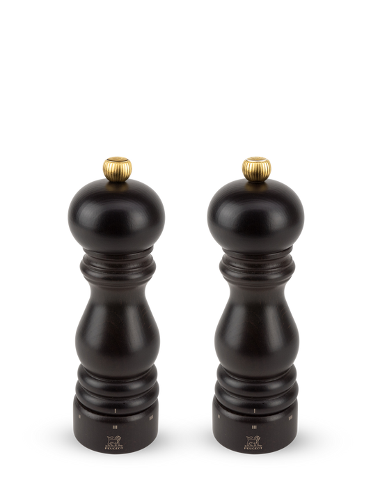 PEUGEOT Duo Pepper & Salt Mill Zirlion Chocolate Beechwood - 18cm - Hospitality Connect