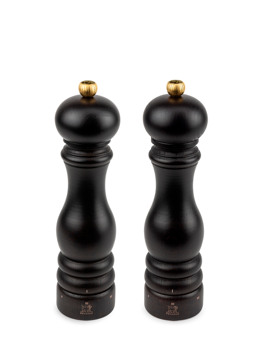 PEUGEOT Duo Pepper & Salt Mill  Chocolate Beechwood - 22cm - Hospitality Connect