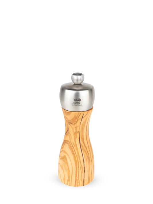 PEUGEOT Pepper Mill Olive Wood/Stainless Steel - 15cm - Hospitality Connect